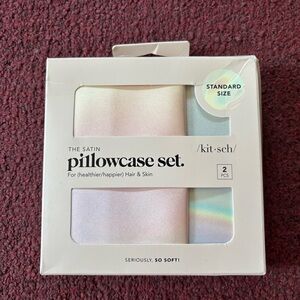 Kitsch the satin pillowcase set of 2 standard size in Aura